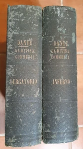 DANTE ALIGHIERI - LA DIVINA COMMEDIA INFERNO PURGATORIO (1869 PAGNONI) TOMMASEO - Foto 1 di 6