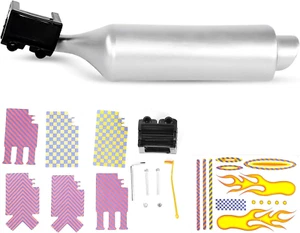 Bicycle Exhaust Sound System, Bike Motorcycle Spoke Turbo Exhaust Pipe System Pl - Picture 1 of 12