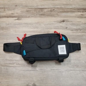 Topo Designs Black Mini Quick Fanny Pack Nylon Waist Cross Body Strap 9"x4.5"x2" - Picture 1 of 9