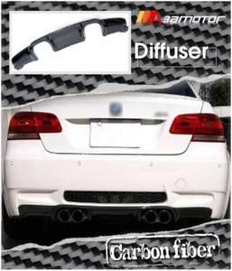 Carbon Fiber 3D Style Rear Bumper Diffuser Quad fits 2008-2013 BMW E92 Coupe M3 - Imagen 1 de 1