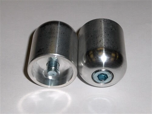 Extremos de barra plateados Be408S Vortex aluminio manillar deslizadores de peso ZX14R ZX10R ZX6R Foto 1 de 1