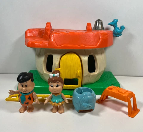 Vintage The Flintstone Kids BEDROCK ELEMENTARY SCHOOL Figure Playset 1986 Fred Cover