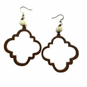 Fair Trade Tagua Nut Organic Earrings Jewelry (Sustainable & Eco-Friendly) - Picture 1 of 6