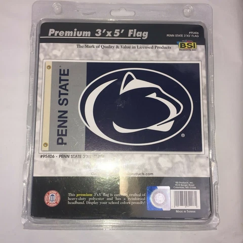 PENN ST NITTANY LIONS NCAA LICENSED 3' X 5' PREMIUM FLAG BANNER FREE SHIPPING Cover