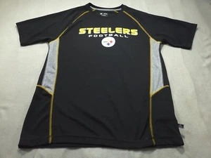Pittsburgh Steelers Shirt Large Perfomance Athletic Football Black Mens - Picture 1 of 7