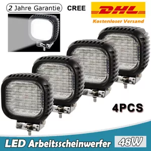 4x48W LED Fernscheinwerfer Arbeitsscheinwerfer 12V 24V PKW LKW SUV Auto Anhänger - Bild 1 von 10