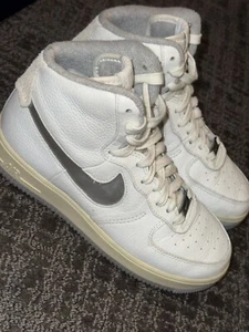 Women’s Nike Air Force 1 Sculpt High White Light Smoke Grey Size 7.5 - Picture 1 of 14