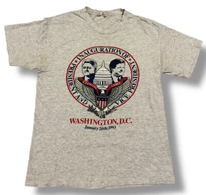 T-shirt uomo vintage anni 90 Bill Clinton Al Gore ricordo inaugurale presidenziale grande - Foto 1 di 9