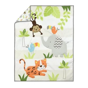Cuddle Time Cuddletime Amazonia Elephant Tiger 2-Pc Crib Bedding Set - Picture 1 of 3