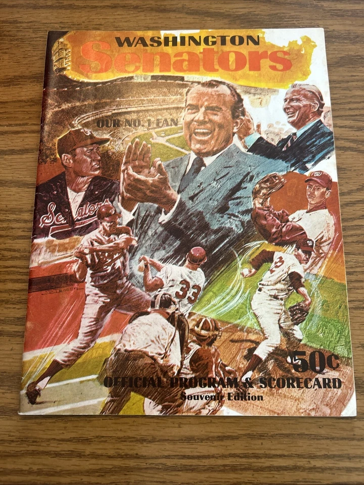 VTG 1969 Washington DC Senators Official Baseball Souvenir Program & Scorecard - Image 1 of 4