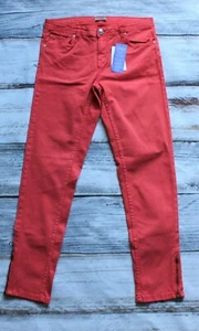 TEX Ladies Supper Skinny Fit Cotton Red Casual Trouser Zip Closure Waist- 30” - Photo 1/4
