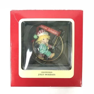 Christmas Ornament Special Grandchild Jolly Holidays XMAS 1992 Carlton Heirloom - Picture 1 of 6