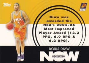 BORIS DIAW 2007-08 TOPPS GENERATION NOW - Picture 1 of 1