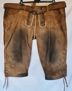 PANTALONES CINTURÓN VINTAGE SPIETH&WENSKY TRACHTEN OKTOBERFEST DIRNDL MEN:US XXL54/EU62 - Imagen 1 de 8