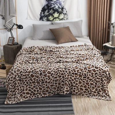 Cobertor clássico com estampa de leopardo cobertor lençol cama sofá macio cobertor de dormir - Imagem 1 de 4