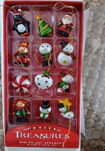 Mini adornos navideños Kurt S. Adler Petite Treasures nuevo en caja conjunto de 12 - Imagen 1 de 9