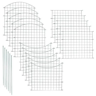 Teichzaun 11tlg Stabzaun Oberbogen Garden Baumschutz Gartenzaun Zaunset Törchen - Bild 1 von 4