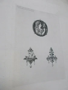 Gravure ancienne-Bijoux italiens XVIe siècle-Baronne de Rothschild. - Picture 1 of 2
