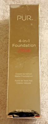 DARK ~ PUR 4-IN-1 FOUNDATION STICK CREAM TO VELVET MATTE 9g - NEW IN BOX - Image 1 of 4