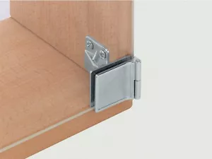 1 paio x Cerniere Porta Vetro 170° Inserto Cromato Max,5mm Spessore Vetro 361,93.240 - Foto 1 di 4