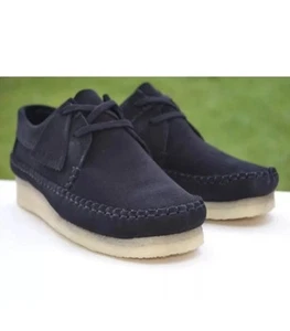 Clarks WEAVER Originals Ladies Black Suede Leather Shoes UK 4.5 D EUR 37.5 - Picture 1 of 8