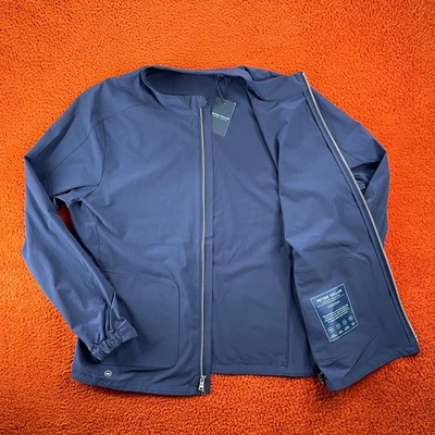 Chaqueta PETER MILLAR Para Hombres XL Corona Contorno Artesanal Azul Marino Golf NUEVA $275 Foto 1 de 4