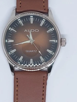 Мужские часы Aldo с кожаным ремешком - новый ремешок - новый аккумулятор - Изображение 1 из 4