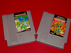 NES 2 Cart Lot Teenage Mutant Ninja Turtles II: The Arcade Game VG & 1st TMNT G