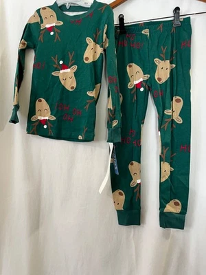 Nuevo Conjunto de Pijama de Reno Carter's Niños Ajuste Ajustado Verde Navidad Muchas Tallas Foto 1 de 4