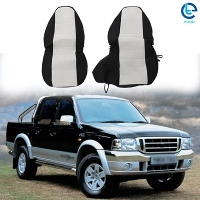 Fundas de asiento de auto 60/40 asientos traseros altos negro/plateado para Ford Ranger 1998-2002 2003 Foto 1 de 4