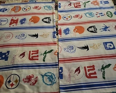 Casco vintage con logotipo del equipo de fútbol americano de la NFL de los años 70 2 fundas de almohada/cortinas BIBB 66x104 Foto 1 de 4