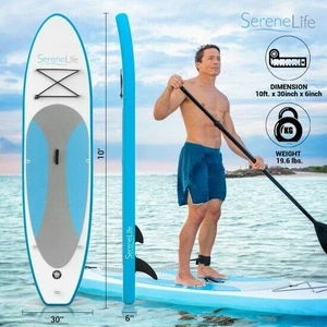 SereneLife 10FT Surf Stand Up Paddle Board W/ Accessories slsupb10 - Picture 1 of 1
