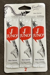 Vandoren JUNO Bass Clarinet, 3 Reed Card 2, BRAND NEW SEALED - Picture 1 of 2