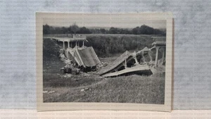 WW2 - Destroyed Bridge Tank - Back Described - A065-10 - Picture 1 of 2