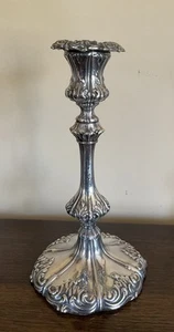 Antique Silver Plated 10” Candlestick by John Sherwood & Sons Mid 19th Century - Picture 1 of 13