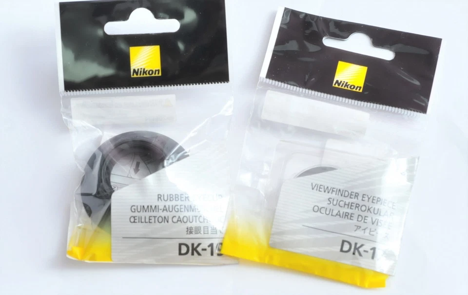 New Nikon OEM DK-19 Eyecup + DK 17 Lens Eyepiece for D3 D5 D4S F6 F3HP Finder - Image 1 of 2