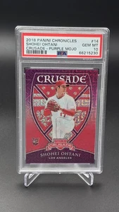 Shohei Ohtani 2018 Panini Chronicles Crusade Purple Mojo #21/99 PSA 10 RC #14 - Imagen 1 de 2