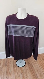 Van Heusen Men's Crewneck Sweater burgundy / maroon acrylic Size: XL - Picture 1 of 4