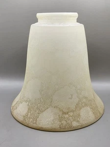 Fan Light Shade Glass Frosted Bell Sconce Beige Textured Lamp Fan Shade - Picture 1 of 6