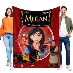 Mulan Blanket Flannel Throw for Sofa Bed Couch Office Birthday Gift for Kids - Picture 1 of 14