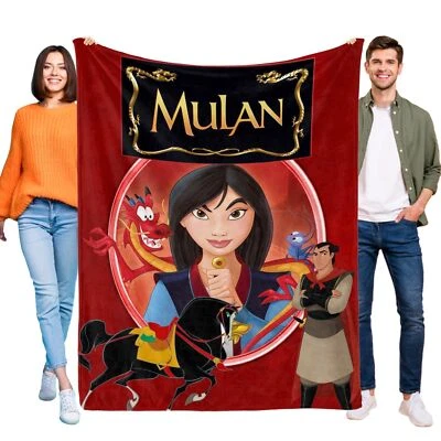 Mulan Blanket Flannel Throw for Sofa Bed Couch Office Birthday Gift for Kids - Image 1 of 4