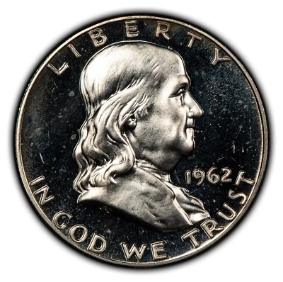 1962 50c Franklin Silver Half Dollar - Proof - Looks CAM - SKU-H2166 - Image 1 of 4