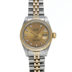 ROLEX Datejust 10P Diamond 69173G E series (manufactured around 1990) Champa... - Picture 1 of 5