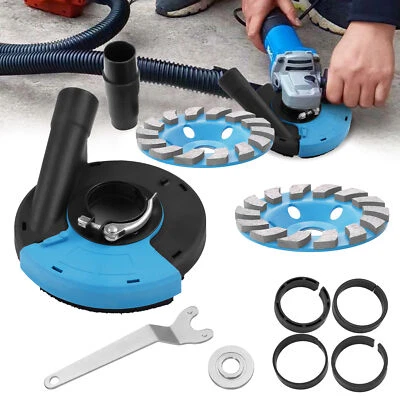 WOWSPEED Absaughaube für Winkelschleifer 2x Diamantschleiftopf 125 Beton Turbo Segment