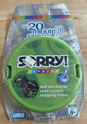 Sorry Game Express 2007 Parker Brothers Travel Game 20 Minute Game Break - New - Image 1 of 3