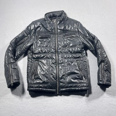 Buffalo David Bitton Outerwear Jacket Puffer Men Large Black Hooded - Image 1 of 4