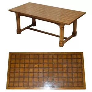 EXQUISITE VINTAGE OYSTER VENEER & PARQUETRY INLAID REFECTORY DINING TABLE - Picture 1 of 24