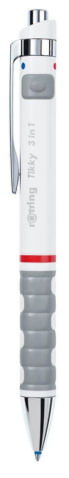 Rotring Trio weiß 3 in 1 Multipen schwarz, rot Kugelschreiber & 0,5 Bleistift neu im Karton - Bild 1 von 1