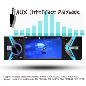 Autoradio Bluetooth singolo 1 DIN 4 pollici video stereo FM USB TF MP4 lettore MP5 12V - Foto 1 di 10
