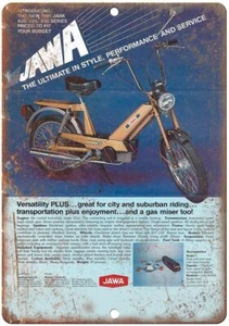 Jawa Moped Vintage Motorrad Anzeige Reproduktion Metallschild A455 - Bild 1 von 2